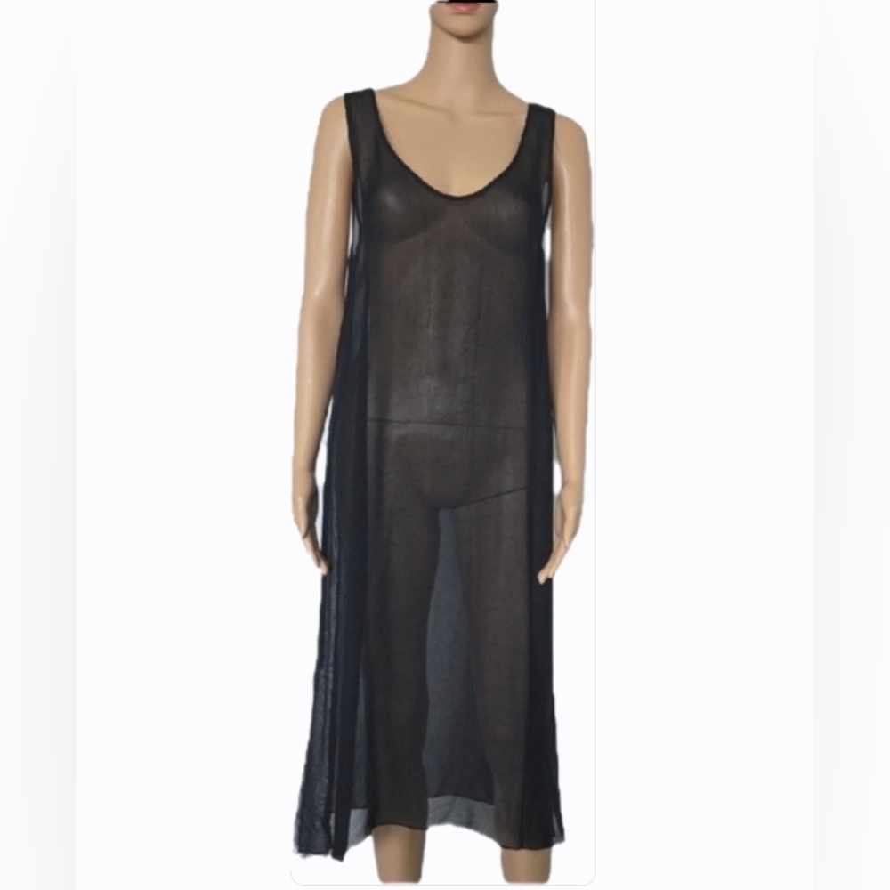 Sheer Black Sleeveless Dress